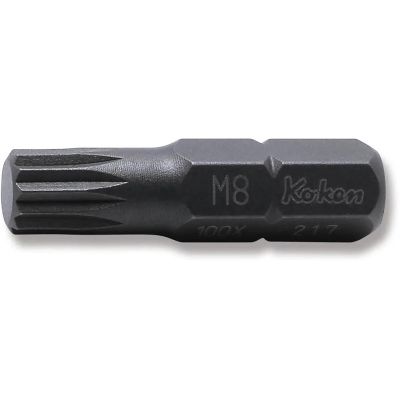 KKN100X-32-M8 image(0) - Ko-ken USA 100X.32-M8 5/16 Hex Drive Bit XZN M8 Length 32 mm