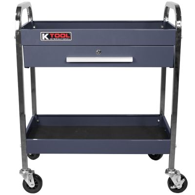 KTI75105GB image(0) - K Tool International Service Tool Cart Steel 1-Drawer 2-Shelves (Gray Blue)
