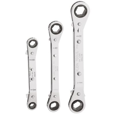 KLE68240 image(0) - Klein Tools Reversible Ratcheting Box Wrench, 5/8 x 11/16-Inch
