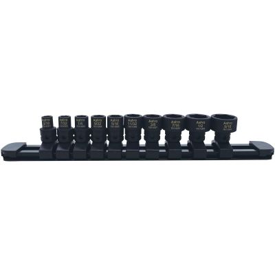AST7811009 image(0) - Astro Pneumatic  1/2 Inch 1/4 Inch Drive Low Profile Nano Impact Socket &hyphen; SAE