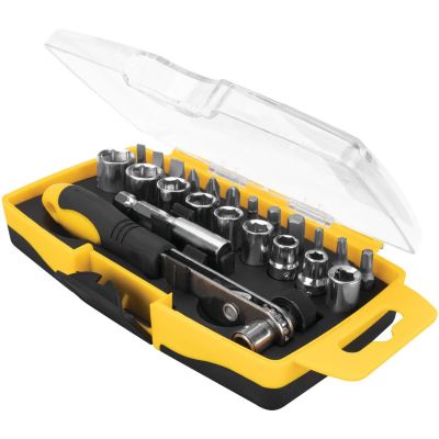WLM20156 image(0) - Wilmar Corp. / Performance Tool 23 Piece Ratcheting Bit and Socket Set