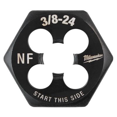 MLW49-57-5351 image(0) - Milwaukee Tool 3/8"-24 NF 1-Inch Hex Threading Die