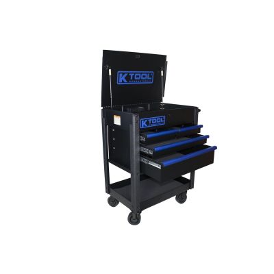 KTI75152 image(0) - K Tool International Service Cart 35 Inch Premium 4 Drawer 500 Pound (Matte Black/Blue)
