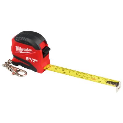 MLW48-22-1706 image(0) - Milwaukee Tool 6ft/2m Keychain Tape Measure
