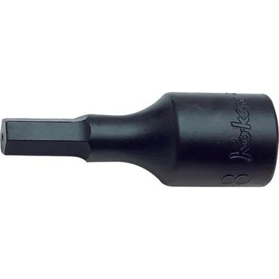 KKN4012M-75-8 image(0) - Ko-ken USA 4012M.75-8 1/2 Square Drive Bit Socket 8 mm Hex Length 75 mm