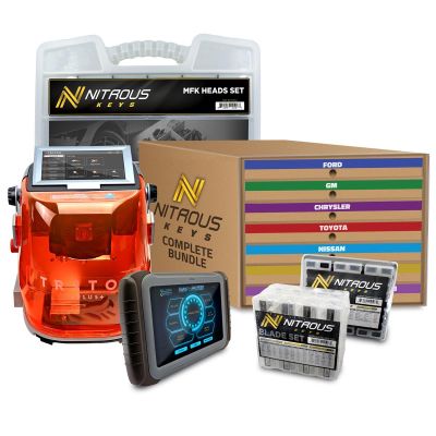 XTL20404948 image(0) - Nitrous Keys Complete Keymaking System with AutoProPAD G2 (Triton PLUS Key Cutting Machine (Automotive Edition), Nitrous Keys Remotes Complete Bundle, Full MFK Set)
