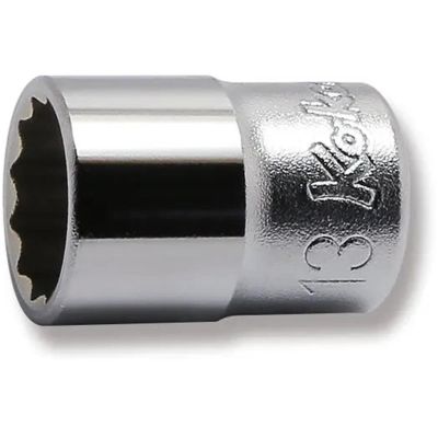 KKN3405M-13 image(0) - Ko-ken USA 3405M-13 3/8 Square Drive Socket 13 mm 12 Point Length 26 mm