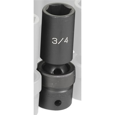 GRE2024UD image(0) - Grey Pneumatic 1/2" Drive x 3/4" Deep Universal Socket 6 Point - Black