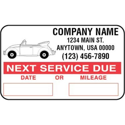 DOWSCL1000 image(0) - John Dow Industries OIL CHANGE LABELS W/ LOGO