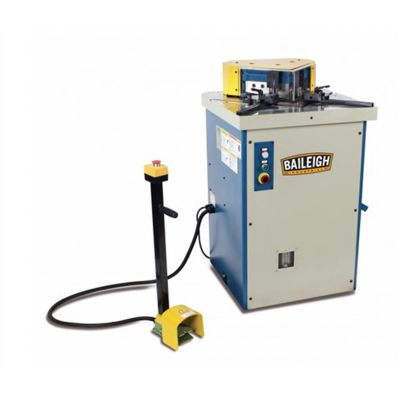 BLI1007213 image(0) - Baileigh SN-F04-MS - 220V 60 Hz 3 Phase 4 Gauge (6mm) Hydraulic Fixed Angle Sheet Metal Notcher