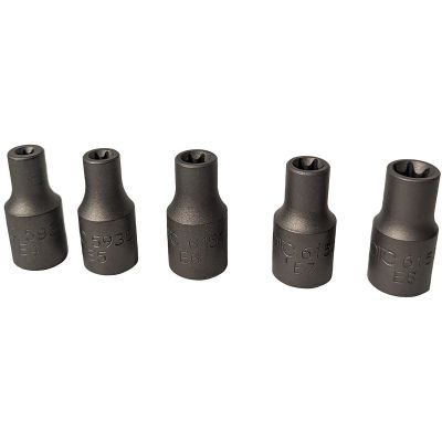 OTC5900-E4-E8 image(0) - OTC TORX External Socket Set, 5 pcs. INCLUDES E4, E5, E6, E7, E8