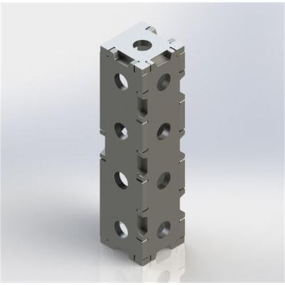 BLI1232679 image(0) - Baileigh WJT-SB722UW-16 7.75X2X2 Square block; 16MM Holes