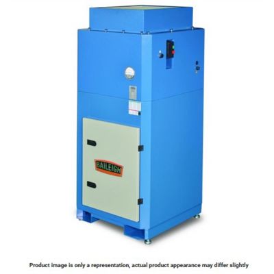 BLI1017595 image(0) - Baileigh MDC-3500-HD - 2340CFM Heavy Duty Metal Dust Collector, Air Pulse Clean w/ HEPA Filter, 10" Port 5HP, 230V 3 Phase