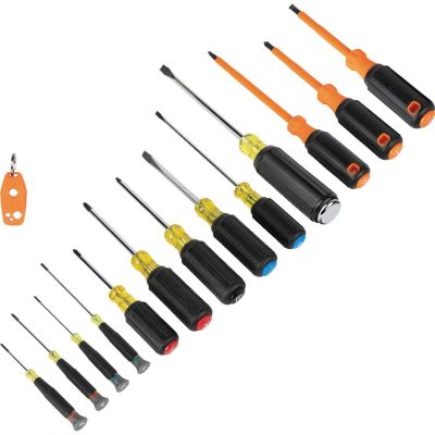 KLE85814 image(0) - Klein Tools Color-Coded Screwdriver Set, 14-Piece
