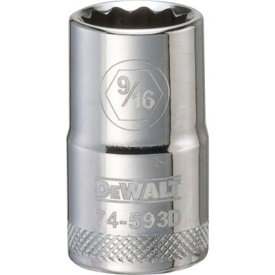 DWTDWMT74593OSP image(0) - DEWALT 001Pc 12Dr Socket-12Pt-9/16
