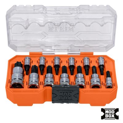KLE65213TX image(0) - Klein Tools Knurled TORX&reg; Bit Socket Set, 13-Piece