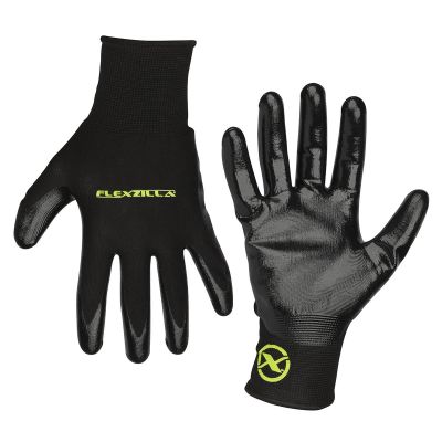 LEGGC100L-6X image(0) - Legacy Manufacturing Flexzilla&reg; Nitrile Dip Gloves, Black, 6-Pack, L