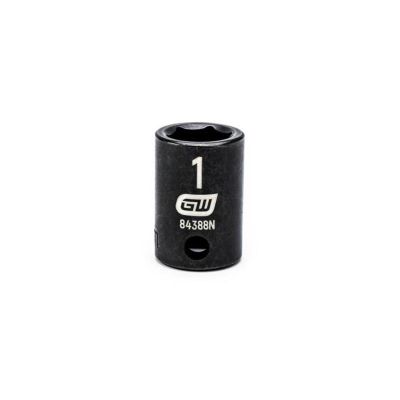 KDT84388N image(0) - GEARWRENCH 3/8 Inch Drive 6 Point Standard Impact SAE Socket 1 Inch