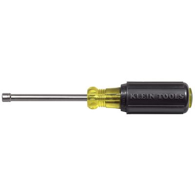KLE630-4MM image(0) - Klein Tools 4mm Nut Driver, 3-Inch Hollow Shaft, Cushion-Grip