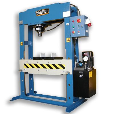 BLI1012740A image(0) - Baileigh HSP-60M - 220V 3 Phase 60 Ton Hydraulic H-Frame Press, 11.5" Stroke