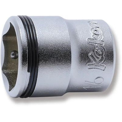 KKN3450M-16 image(0) - Ko-ken USA 3/8 Sq. Dr. Socket 16mm Nut Grip Length 27mm