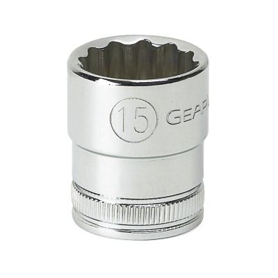 KDT80491 image(0) - GEARWRENCH 3/8 Inch Drive 12 Point Standard Metric Socket 15mm