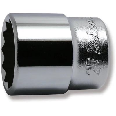KKN4405M-27 image(0) - Ko-ken USA 4405M-27 1/2 Square Drive Socket 27 mm 12 Point Length 43 mm