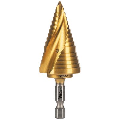 KLE25961 image(0) - Klein Tools 2-Step Drill Bit, Double-Fluted, 7/8-Inch to 1-1/8-Inch