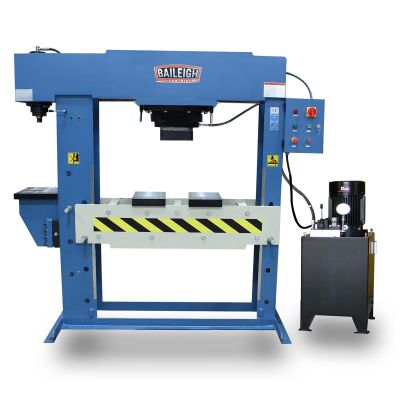 BLI1019291 image(0) - Baileigh HSP-200M-C - 220V 3 Phase 200/20 Ton Hydraulic H-Frame Press, 13.5" Stroke