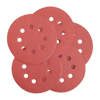DWTDW4304 image(0) - DEWALT 5-Inch 8 Hole 150 Grit Hook And Loop Random Orbit Sandpaper (5-Pack) , Beige
