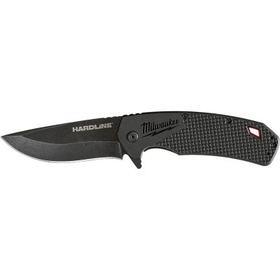 MLW48-22-1999 image(0) - Milwaukee Tool 3.5&rdquo; HARDLINE Smooth Blade Pocket Knife