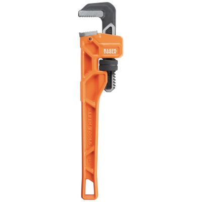 KLE68224 image(0) - Klein Tools Adjustable Cast Aluminum Pipe Wrench, 14-Inch