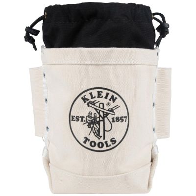 KLE5416TSR image(0) - Klein Tools Tool Bag, Bolt Bag with Drain Holes, No. 4 Canvas, 5 x 9 x 10-Inch