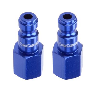 LEGA72430C-2PK image(0) - Legacy Manufacturing ColorConnex Plug, Type C, 1/4" Body, 1/4" FNPT, Blue, 2-Pack