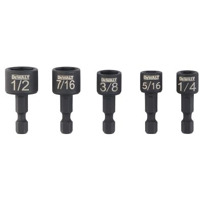 DWTDWAIND-5 image(0) - DEWALT - Nut Driver Set, Compact, 5-Piece (Dwaind5)