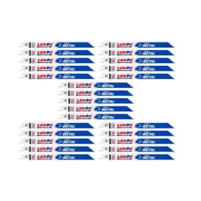 LEX1855567 image(0) - Lenox Tools 8 Inch 14 TPI Metalwolf Wave Edge Reciprocating Saw Blades - 25 Pack