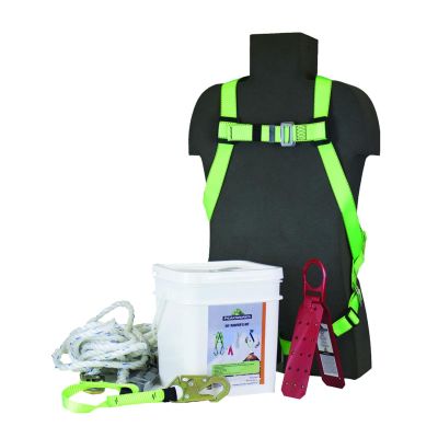 SRWV8257272 image(0) - PeakWorks RK6 Series Reusable Roofer's Kits: Harness, Rope Grab, 25' Vertical Lifeline, Roof Bracket