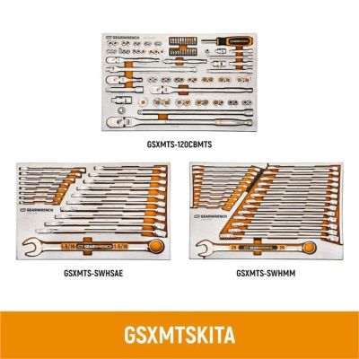 KDTGSXMTSKITA image(0) - GEARWRENCH 132 Piece 1/4", 3/8" and 1/2" Drive 120XP Mechanics Tool Sets in Premium Foam Trays