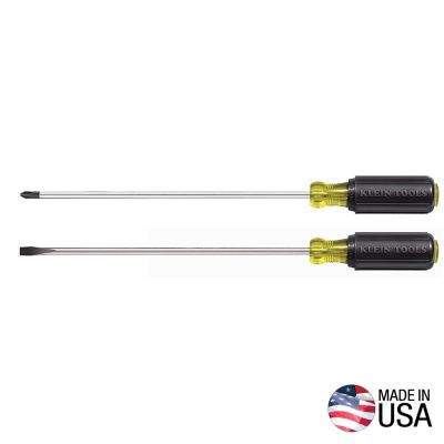 KLE85072 image(0) - Klein Tools Screwdriver Set, Long Blade Slotted and Phillips, 2-Piece
