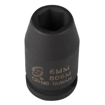 SUN806M image(0) - SUNEX SOCKET IMPACT 6MM 1/4IN. DRIVE STD 6 POINT