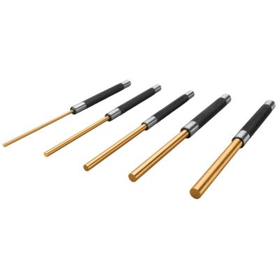 WLMW759 image(0) - Wilmar Corp. / Performance Tool 5 Piece 8" Long Brass Pin Punch Set
