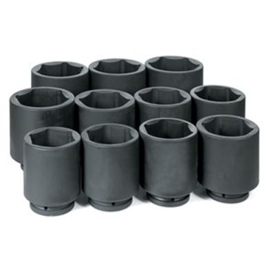 GRE9011MD image(0) - Grey Pneumatic 1" Drive 11 Piece Deep Metric Set 76mm to 115mm