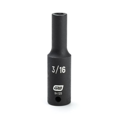 KDT84126 image(0) - GEARWRENCH 1/4 Inch Drive 6 Point Deep Impact SAE Socket 3/16 Inch