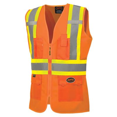 SRWV1021850U-M image(0) - Pioneer Women's Custom Fit Hi-Vis Mesh Back Safety Vest  - Color:  Hi-Vis Orange  - Size: M