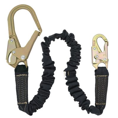 SRWV8109526 image(0) - PeakWorks Welder's Shock Absorbing Lanyard - Kevlar W/ POY Core - Single Leg - Weight Capacity 130 to 310 Lbs - 6'