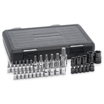 KDT80728 image(0) - GearWrench 36 Piece 1/4 Inch, 3/8 Inch & 1/2 Inch Drive Tamper Proof Torx/E-Torx/Torx Bit Socket Set