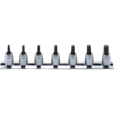 KKNRS2025-7-L28 image(0) - Ko-ken USA RS2025/7-L28 1/4 Sq. Dr. 7 Piece TORX&Acirc;&reg; Bit Socket set - Length 28mm