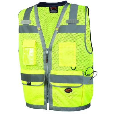 SRWV1011160U-3XL image(0) - Pioneer Mesh Surveyor Vest with Padded Collar  - Color:  Hi-Vis Yellow/Green - Size: 3XL