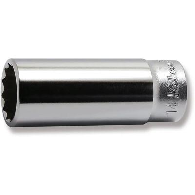 KKN2305M-14 image(0) - Ko-ken USA 2305M-14 1/4 Square Drive Socket 14 mm 12 Point Length 50 mm