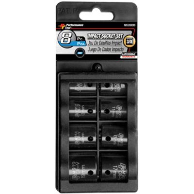 WLMM589DB image(0) - Wilmar Corp. / Performance Tool 8 Piece 3/8" Drive Metric Impact Socket Set